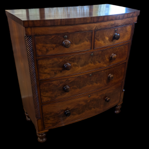 Victorian Mahogany Bow Front Chest of Drawers circa 1870