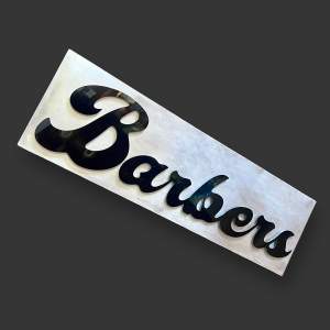 Aluminium Backed Barbers Shop Sign