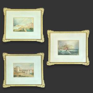 Set of Three 19th Century Watercolours of Scarborough