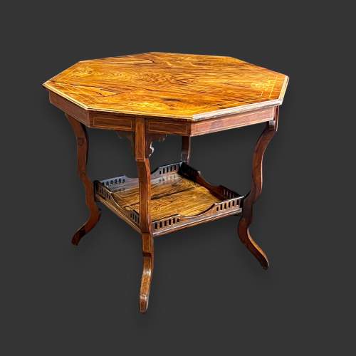 Victorian Inlaid Rosewood Occasional Table image-1