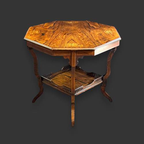 Victorian Inlaid Rosewood Occasional Table image-2