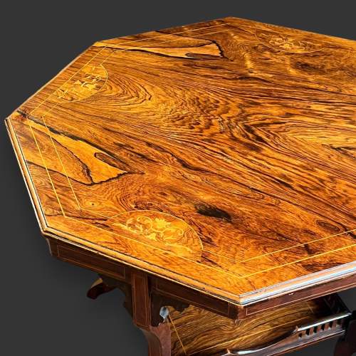 Victorian Inlaid Rosewood Occasional Table image-3