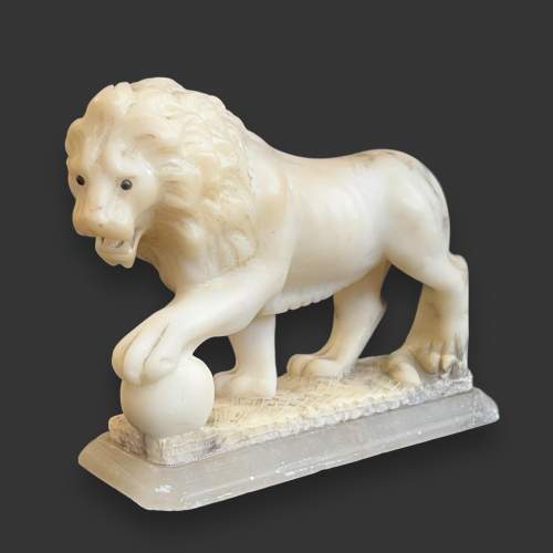 Pair of Alabaster Medici Lions image-4