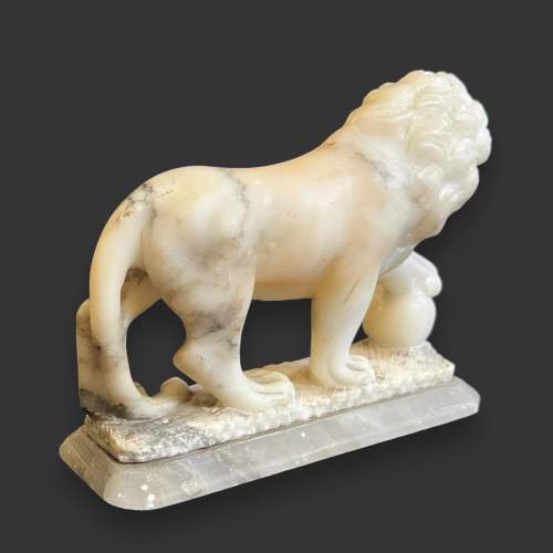 Pair of Alabaster Medici Lions image-5