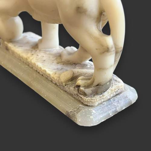 Pair of Alabaster Medici Lions image-6