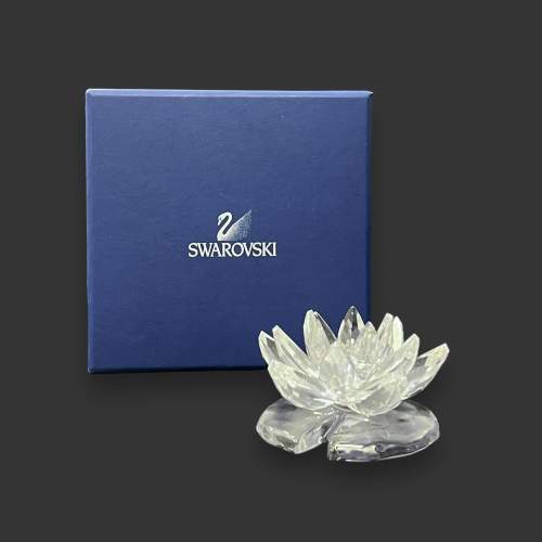 Swarovski Crystal Lotus Flower on Lily Pad image-1