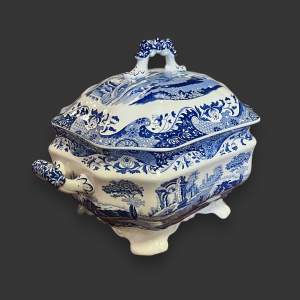 Large Spode Italian Lidded Tureen with Ladle