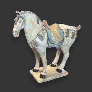 20th Century Painted Model of a Tang Horse