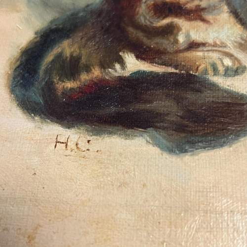 19th Century Oil on Canvas of Kittens image-4