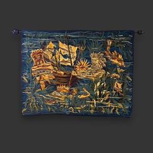 Large Metrax Wool Tapestry of Neptune