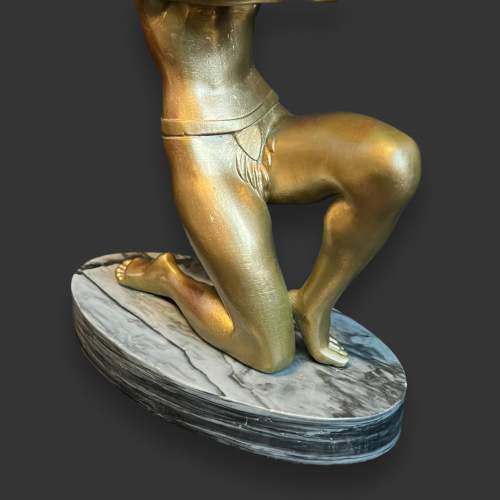 Art Deco Limousin Figural Lamp image-4