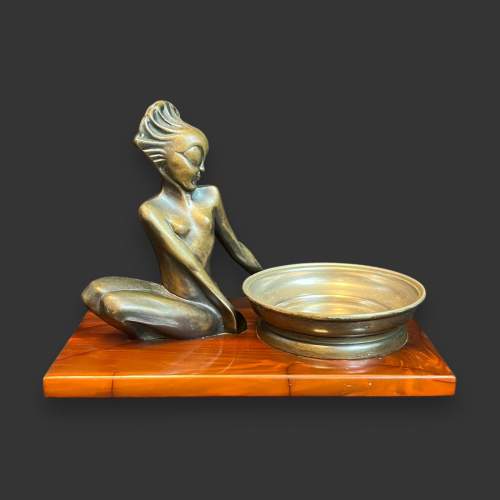 Art Deco Nu Art Bronze Bon Bon Dish image-1