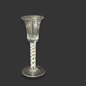 Georgian Opaque Twist Stem Wine Glass