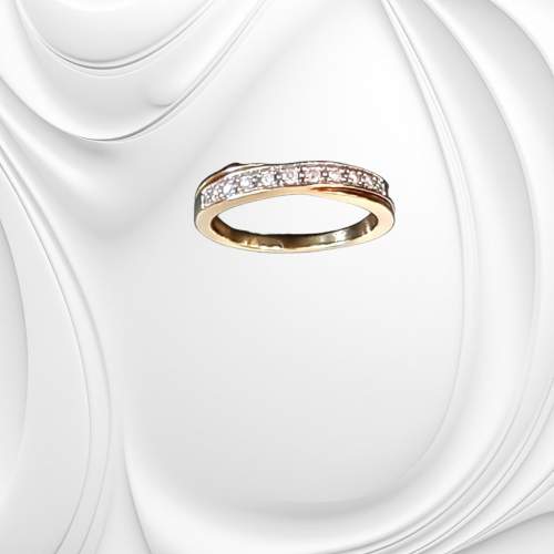 9ct Gold Diamond Ring image-1