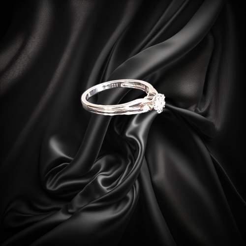 9ct White Gold Diamond Ring image-3