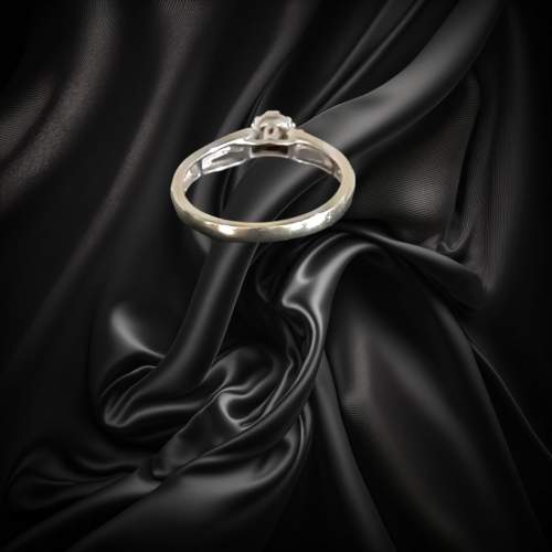 9ct White Gold Diamond Ring image-4