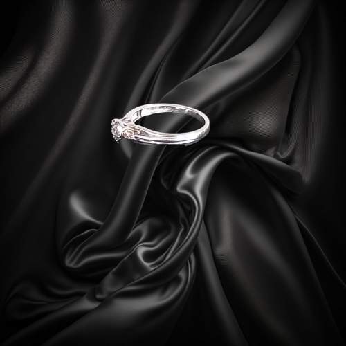 9ct White Gold Diamond Ring image-5