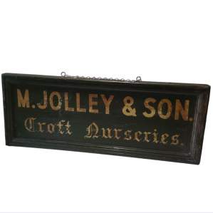 Old Heavy Double Sided Painted Advertising Sign