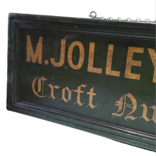 Old Heavy Double Sided Painted Advertising Sign image-2