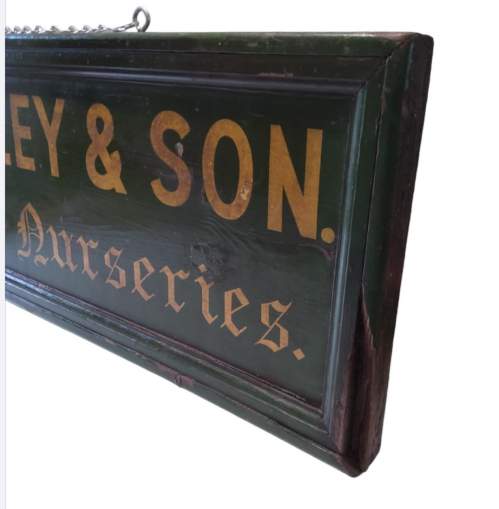 Old Heavy Double Sided Painted Advertising Sign image-3