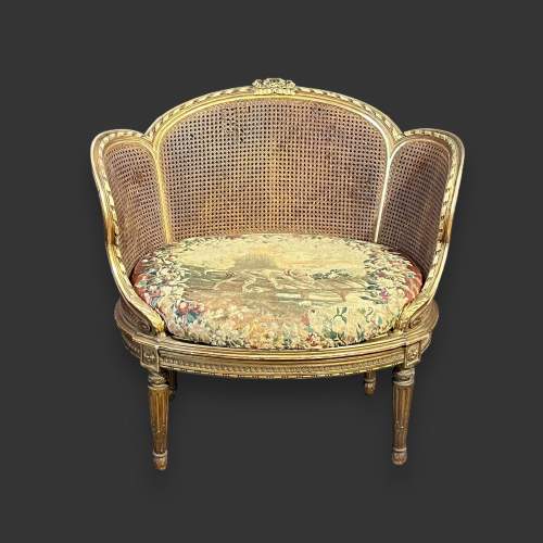 French 19th Century Louis XV Style Giltwood Canapé image-2