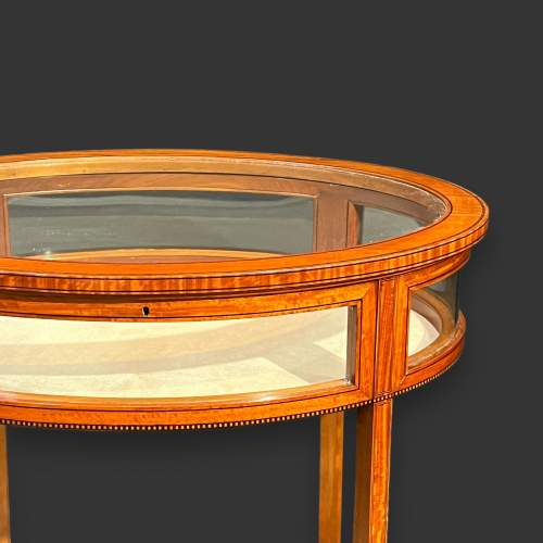 Late Victorian Inlaid Satinwood Oval Bijouterie Table image-4