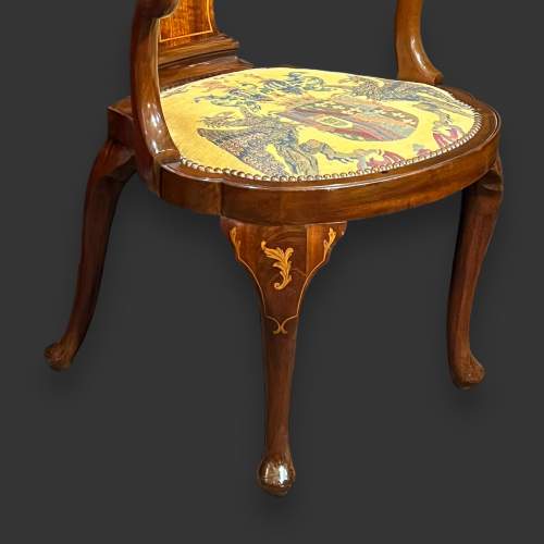 Rare Pair of Shield Back Hall Chairs image-6