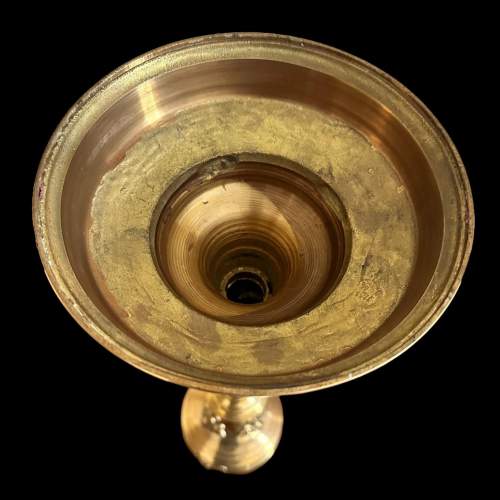 Cathedral Gothic Revival Solid Brass Candlestick Holder image-5