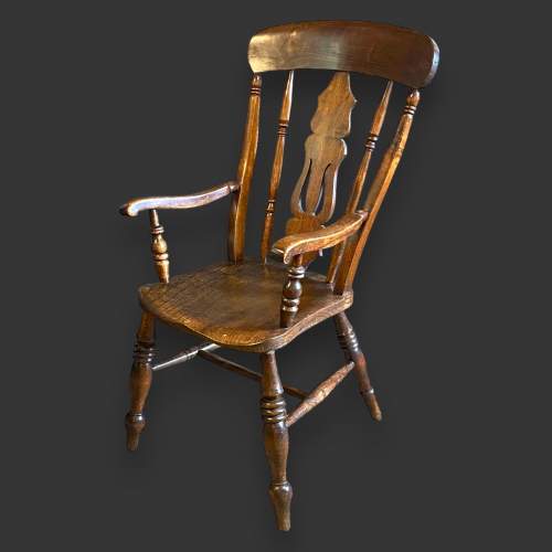 19th Century Ash and Elm Farmhouse Chair image-1