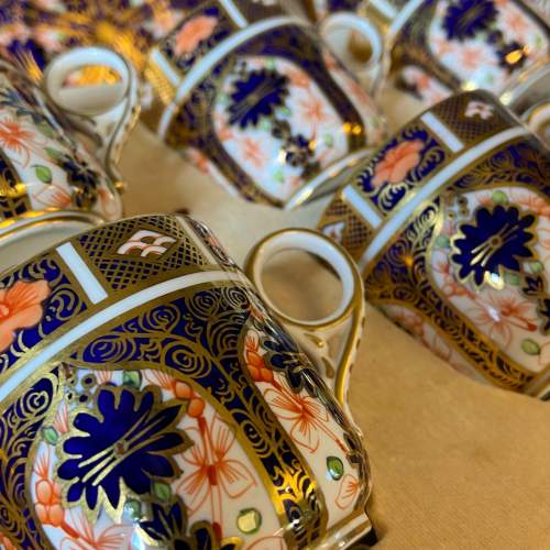 Royal Crown Derby Cased Set of 12 Imari Coffee Cans & Saucers image-3