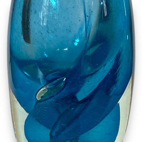 Bianco Blu Finnish Glass Vase image-3