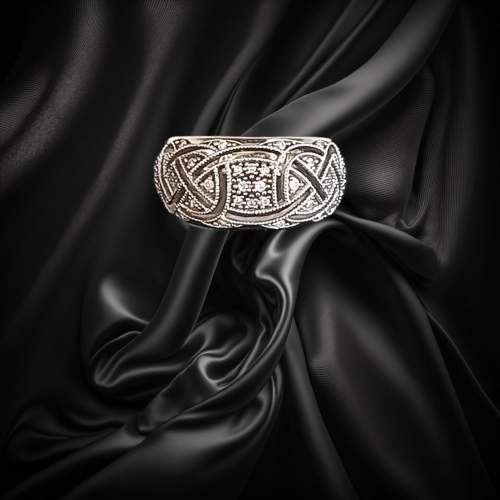 Gold Art Nouveau style Diamond Ring image-1