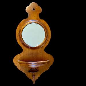 Mid Victorian Mahogany Bathroom Shaving Mirror