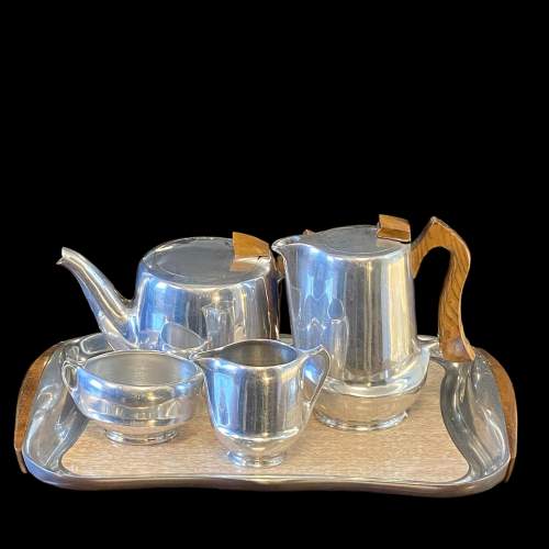 Piquot Ware Aluminium Teaset with Tray image-4