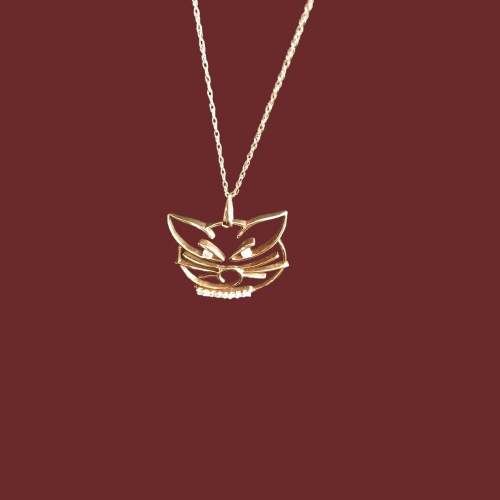 Gold Diamond Cat Pendant and Chain image-3