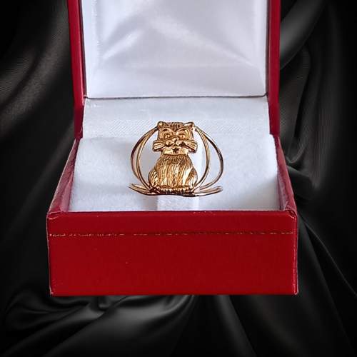 Gold Cat Ring. London 1988 image-2