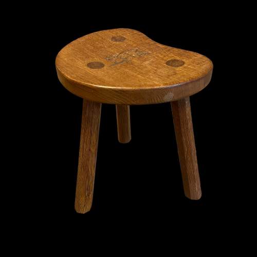 Lyndon Hammell English Oak Calf Stool - Ex Mouseman image-3