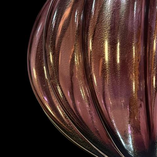 Italian Gold Purple Glass Lampbase with Gold Inclusions image-6