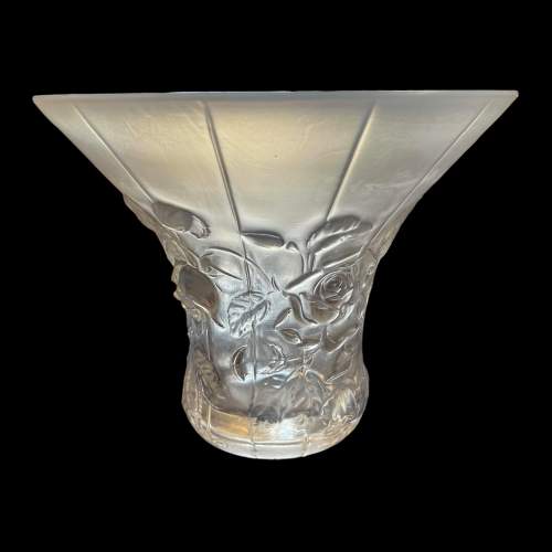 Art Deco 1930s Opalescent Glass Rose Vase image-1