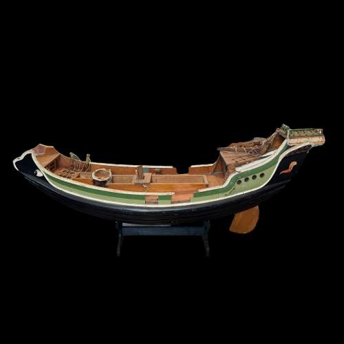 Large Wooden Model of a Chinese Junk image-2