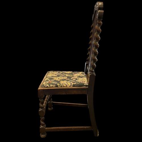 Pair of Barleytwist Oak Hall Chairs image-5