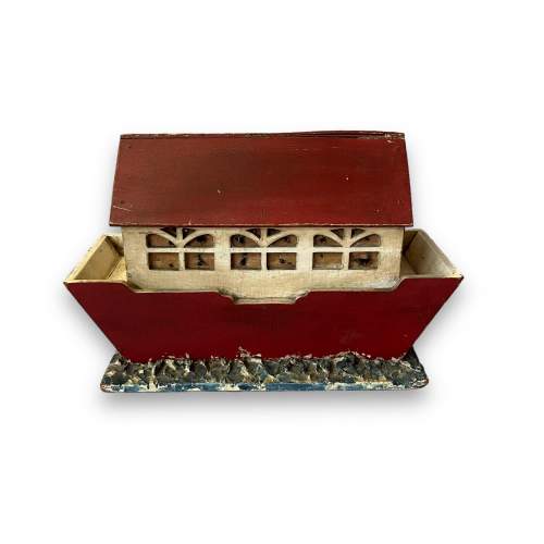 1930s Hand Built Wooden Noahs Ark with Animals image-2