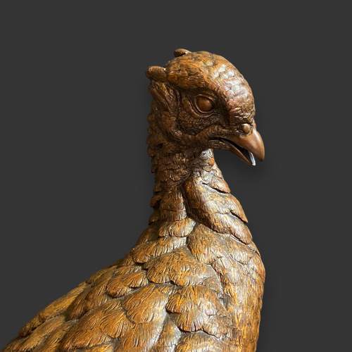 19th Century French Bronze Pheasant and Weasel image-2