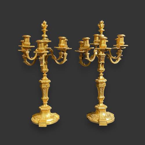 19th Century French Louis XIV Style Candelabra by Henry Dasson image-1