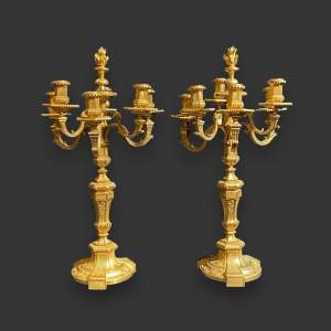 19th Century French Louis XIV Style Candelabra by Henry Dasson