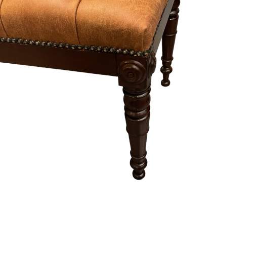 Victorian Leather Long Stool image-4