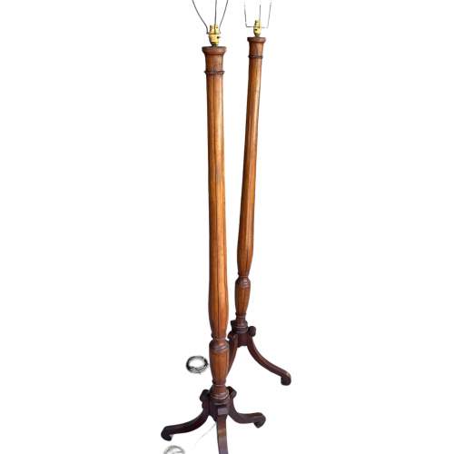 A Pair of Mahogany Standard Lamps image-2