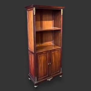 19th Century Mahogany Open Bookcase