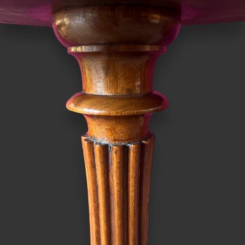 Early Victorian Satinwood and Rosewood Inlaid Pedestal Table image-5