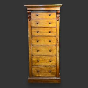 Large William IV Mahogany Wellington Chest